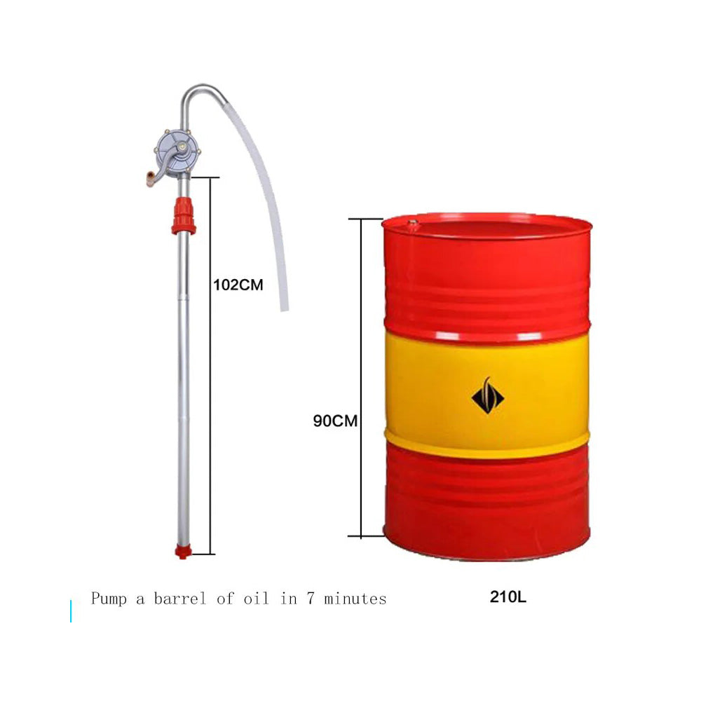 Hand Crank Pump Aluminum Alloy Manual Oil Pump Inlet 32mm Outlet 25mm