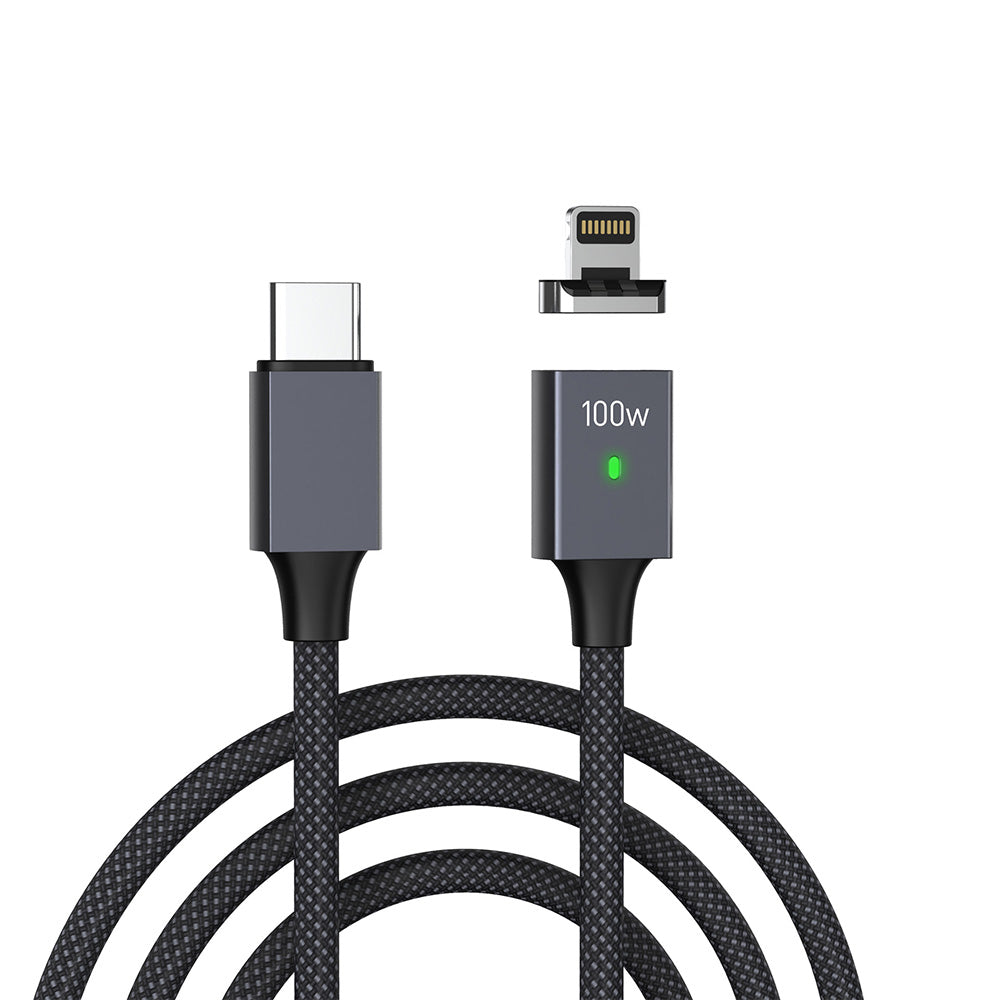 PD 100W Quick Rotating Magnetic Charger Cable 2m Type-C to Lighting