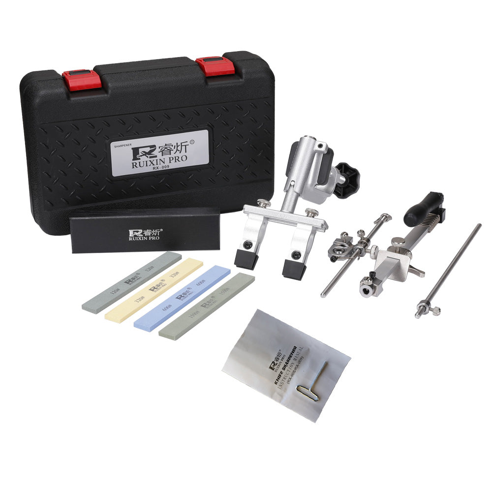 RX-009  360° Rotation Flip Fixed-Angle Stainless Steel  Knife Sharpener Set