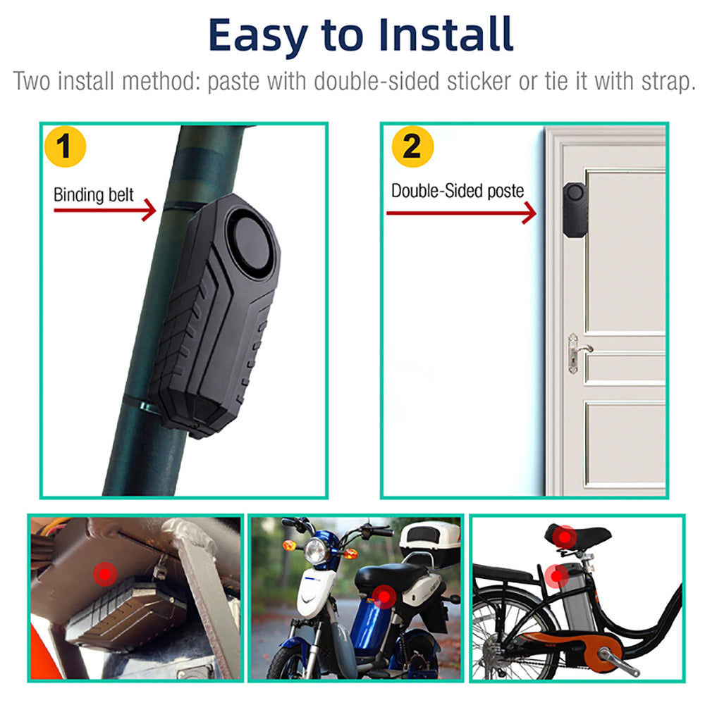 Bicycle Alarm Anti-Theft for Bike Motorcycle Car Vehicles with Remote Control