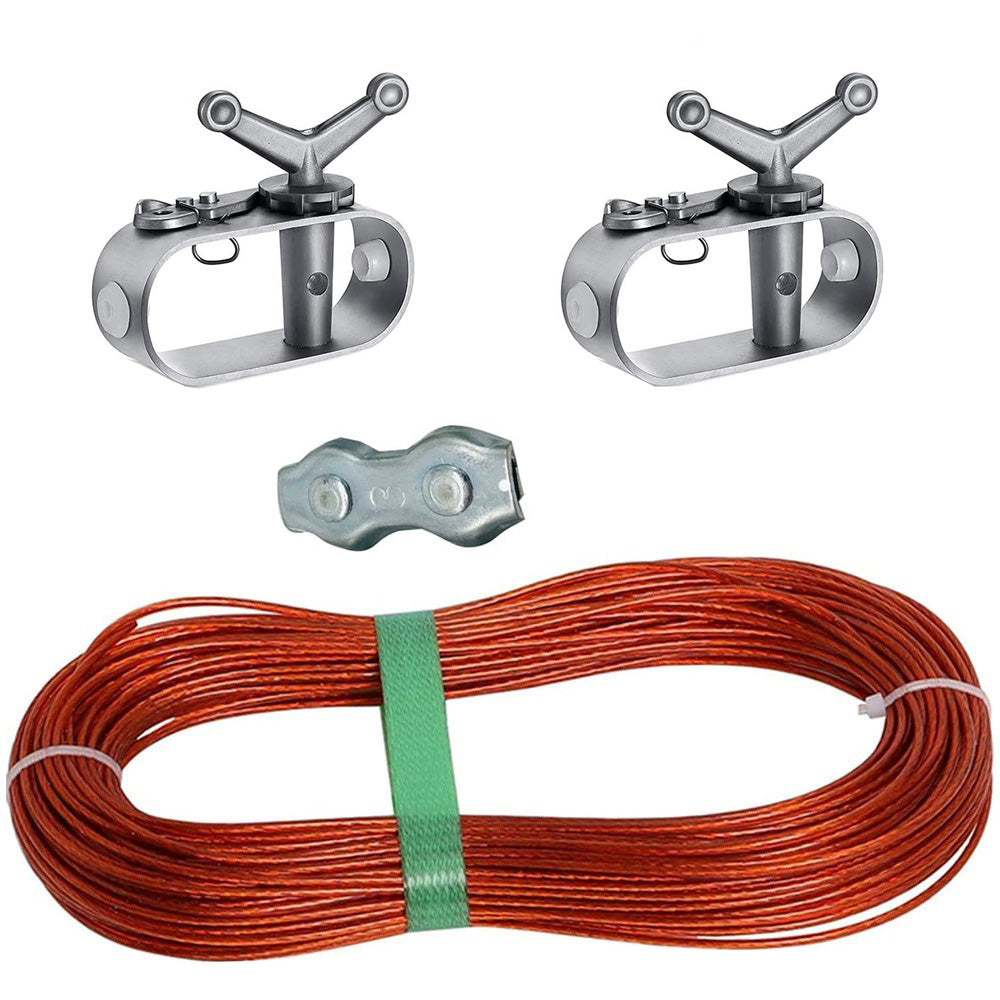 150ft Pool Cover Cable with Rustproof Winch for Above-Ground Swimming Pool