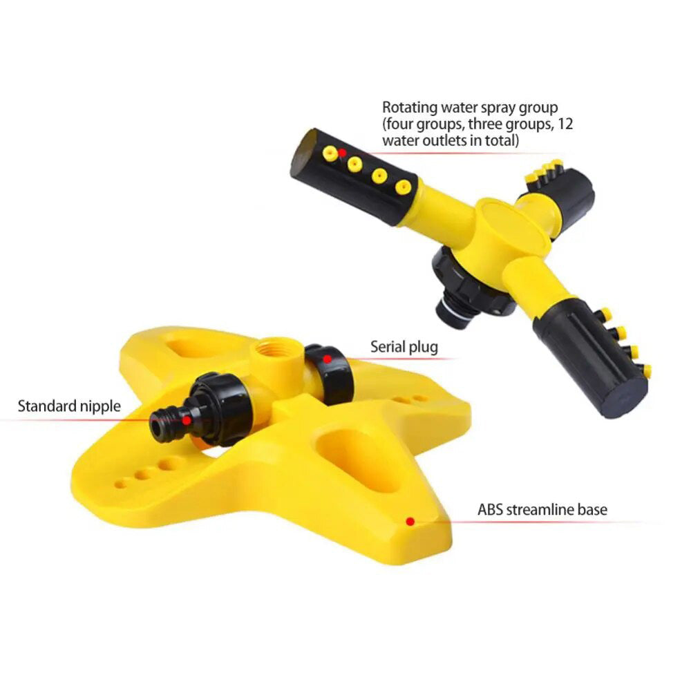 Garden Lawn Sprinkler Automatic 360-Degree Rotating Coverage Water Sprinkler