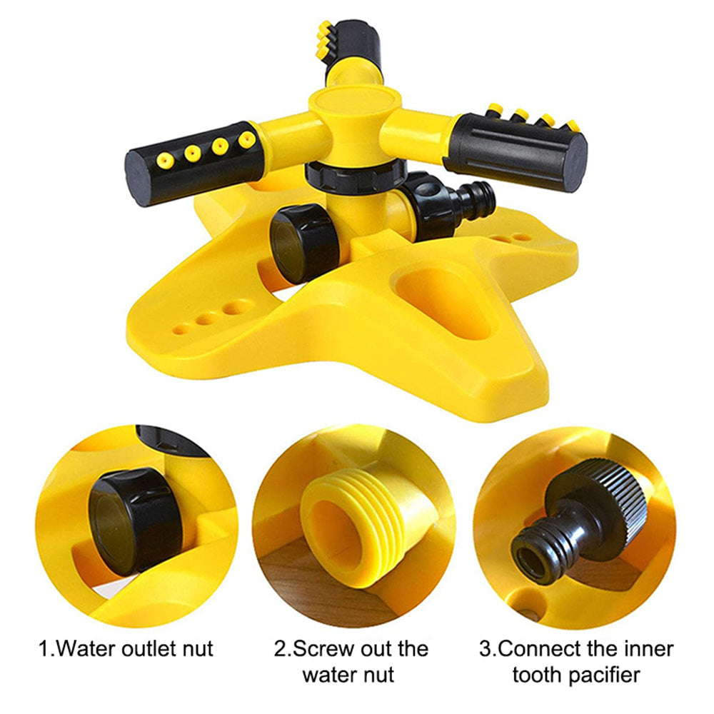 Garden Lawn Sprinkler Automatic 360-Degree Rotating Coverage Water Sprinkler