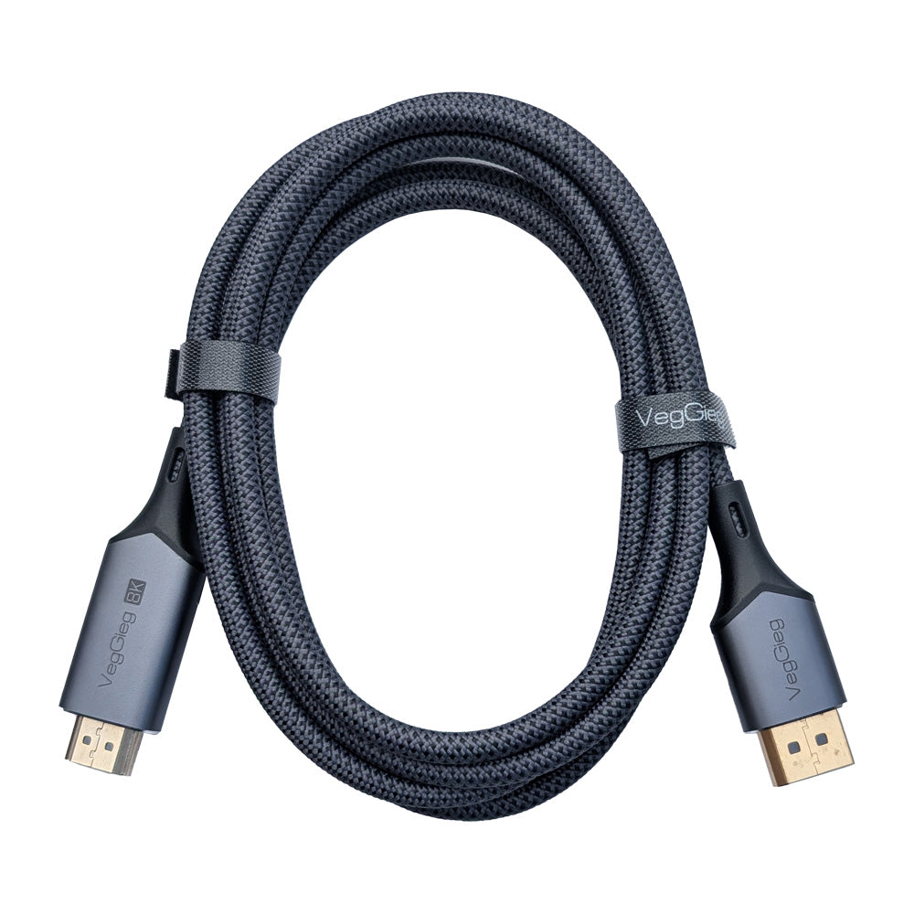 2m Male to Male Adapter DisplayPort to HDMI-Compatible 8K 60Hz DP to HDMI Cable