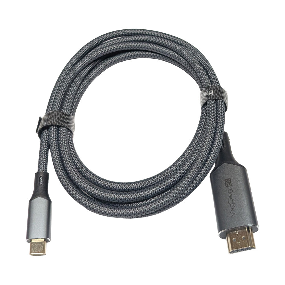 2m USB-C to HDMI Cable 8K@60Hz 4K@120Hz Type C to HDMI-Compatible HDTV Cable