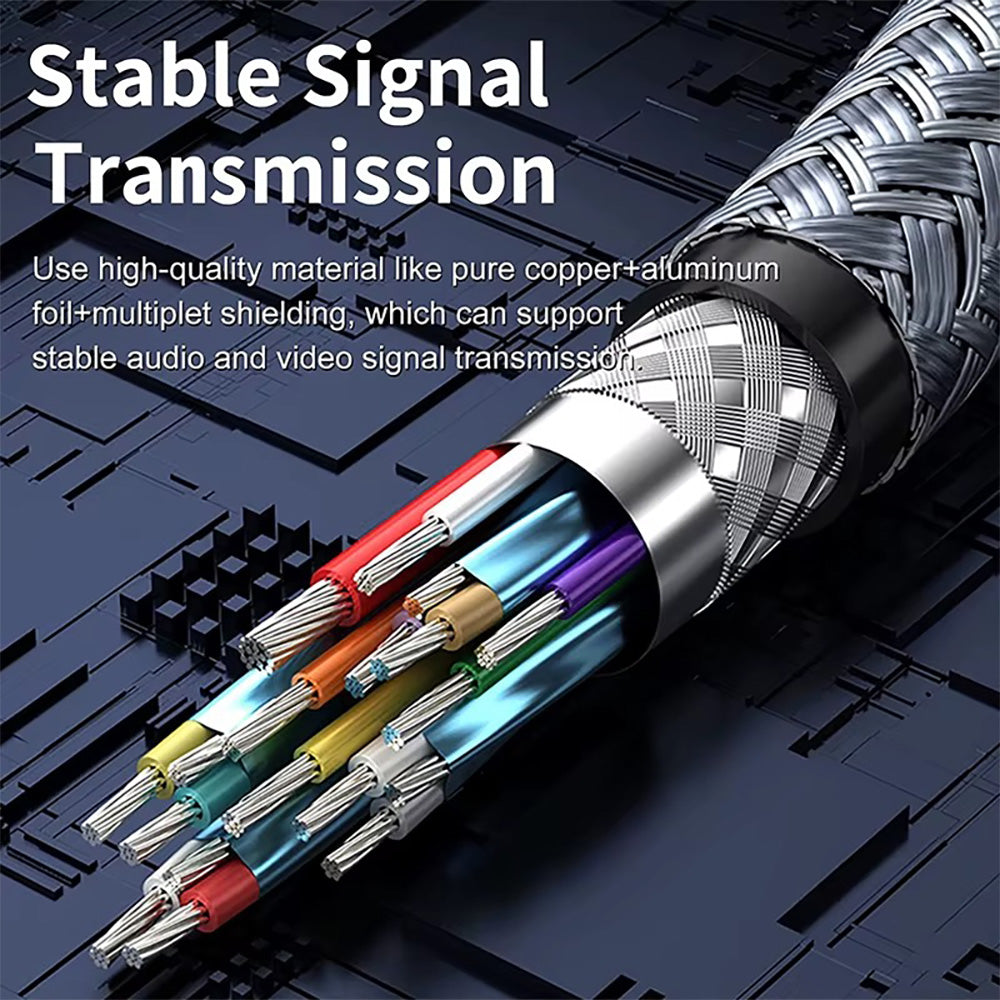 2m USB-C to HDMI Cable 8K@60Hz 4K@120Hz Type C to HDMI-Compatible HDTV Cable