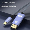 2m USB-C to Dp HD Cable Computer Mobile Phone Connected to Monitor TV 8K60HZ