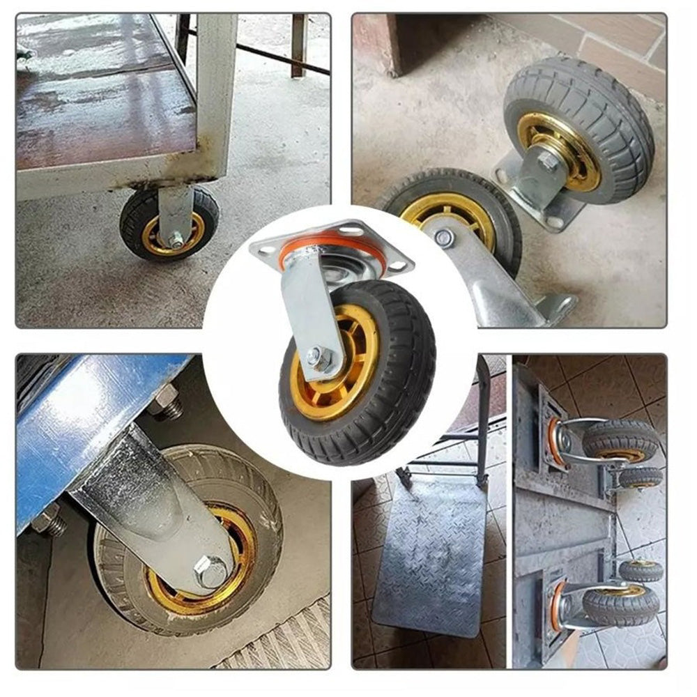 4pcs 4 Inch 100mm Silent Heavy Duty Rubber Swivel Caster Wheels