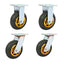 4pcs 4 Inch 100mm Silent Heavy Duty Rubber Swivel Caster Wheels
