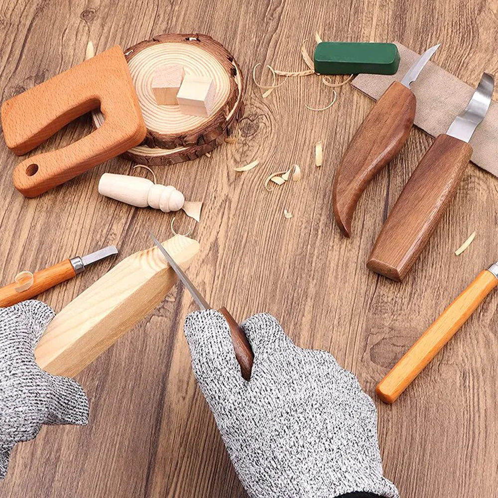 Wood Carving Chisel Cutter Kit Woodworking Whittling Cutter Gouges Tools