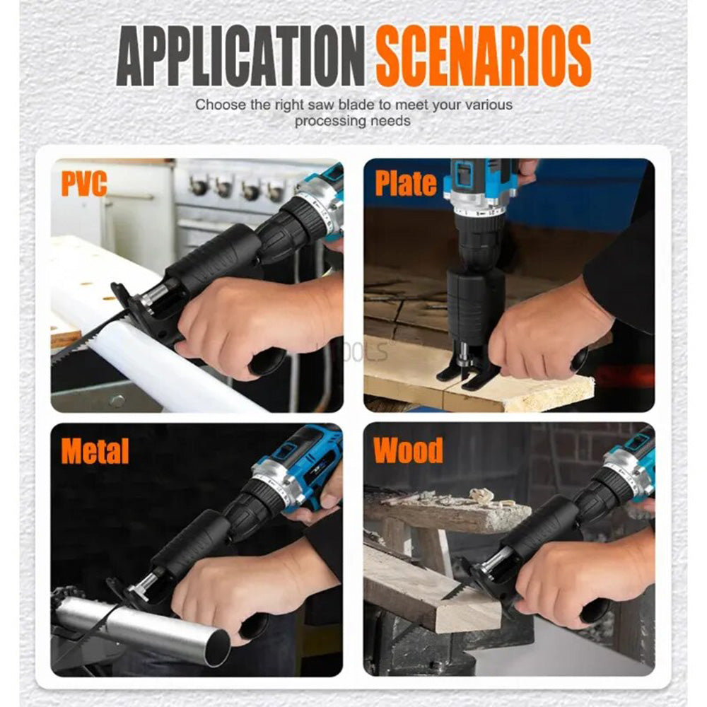 Electric Drill To Saw Conversion Head Curve Saw Converter Woodworking Saw