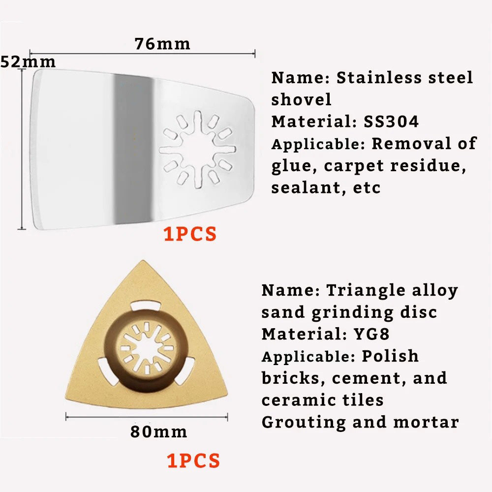 24 Pcs Oscillating Saw Blades High Speed Steel Oscillating Multitool Blades Set