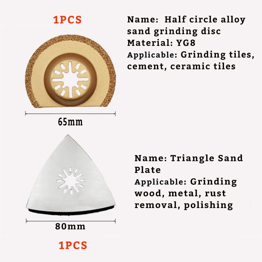 24 Pcs Oscillating Saw Blades High Speed Steel Oscillating Multitool Blades Set