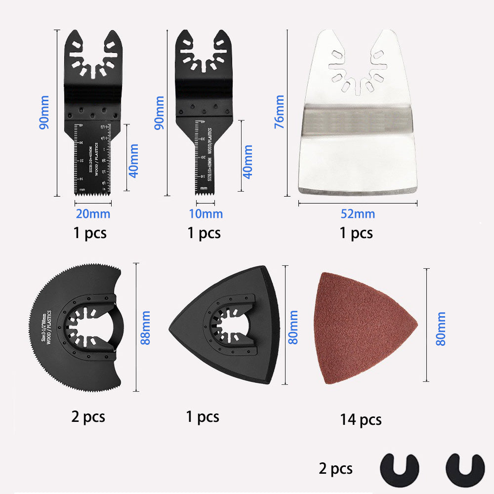 41 Pcs Oscillating Saw Blades High Speed Steel Oscillating Multitool Blades Set