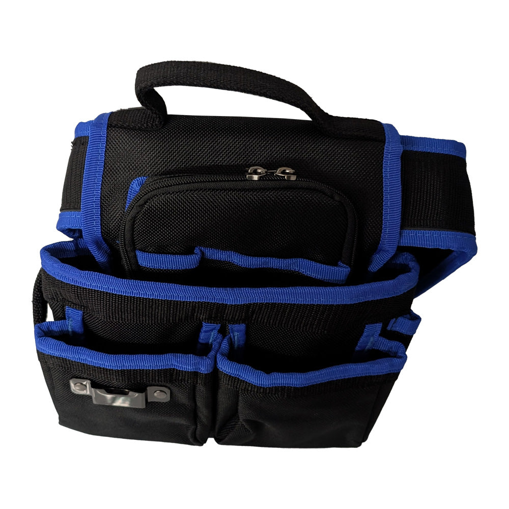 Adjustable Electrician Tool Bag with Suspenders and Magnetic Pouches