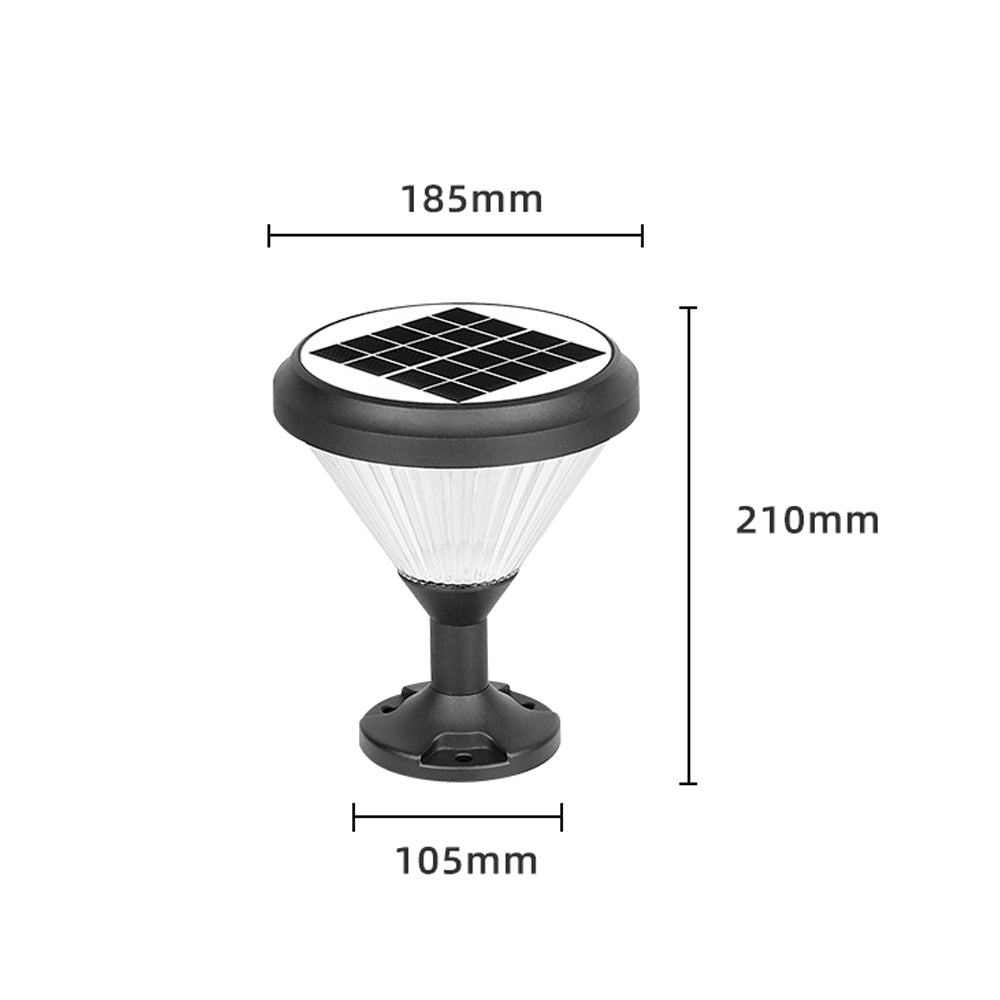 YH011801 Waterproof Outdoor Decorative Detachable  Solar Pillar Gate Light