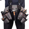 Adjustable Electrician Tool Bag with Suspenders and Pouches Portable Belt Bag