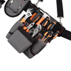 Adjustable Electrician Tool Bag with Suspenders and Pouches Portable Belt Bag