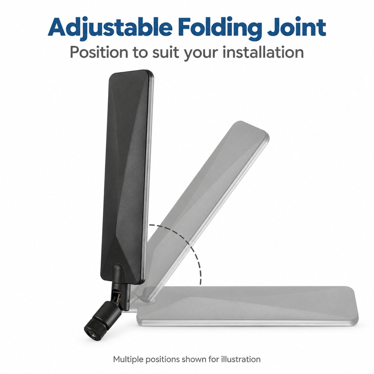2x 3dBi SMA Male Antenna 600-7000MHz Wideband Folding Aerial for Router Modem