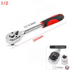 72 Teeth Ratchet Socket Wrench Tools 1/4