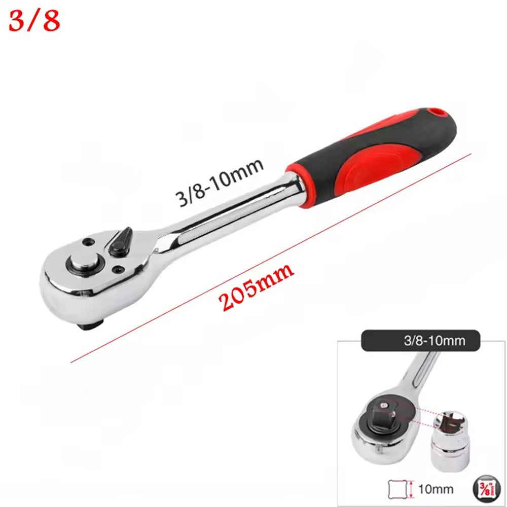 72 Teeth Ratchet Socket Wrench Tools 1/4" 3/8" 1/2" inch Ratchet Wrench 