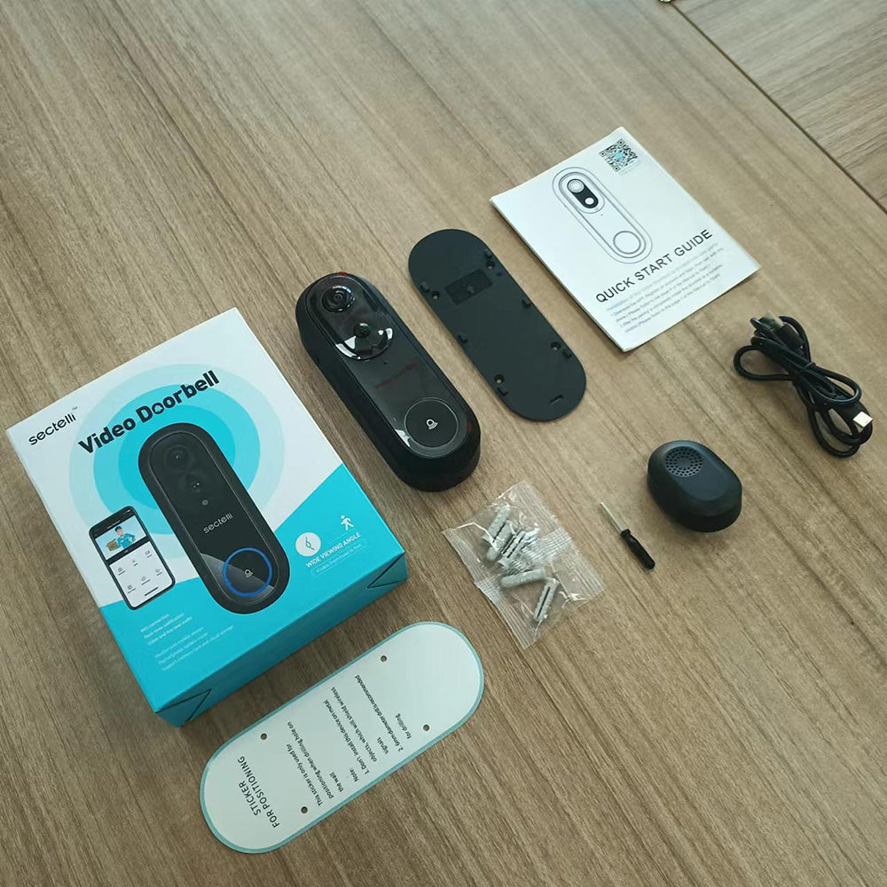 Home Security Tuya WiFi Monitoring Digital Video Doorbell with HD 1080P Camera