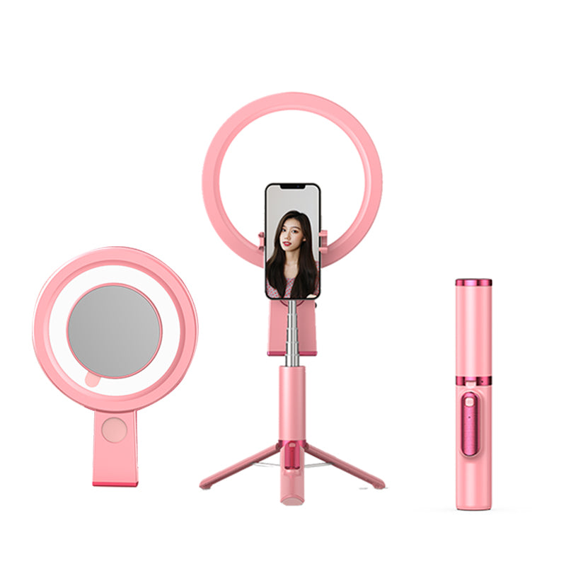 All-in-one Tripod Integrated Bluetooth Selfie Stick & Professional Fill Light