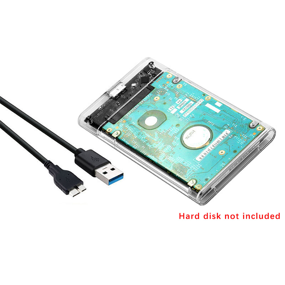 USB 3.0 2.5 Inch HDD External case Transparent Hard Disk Box