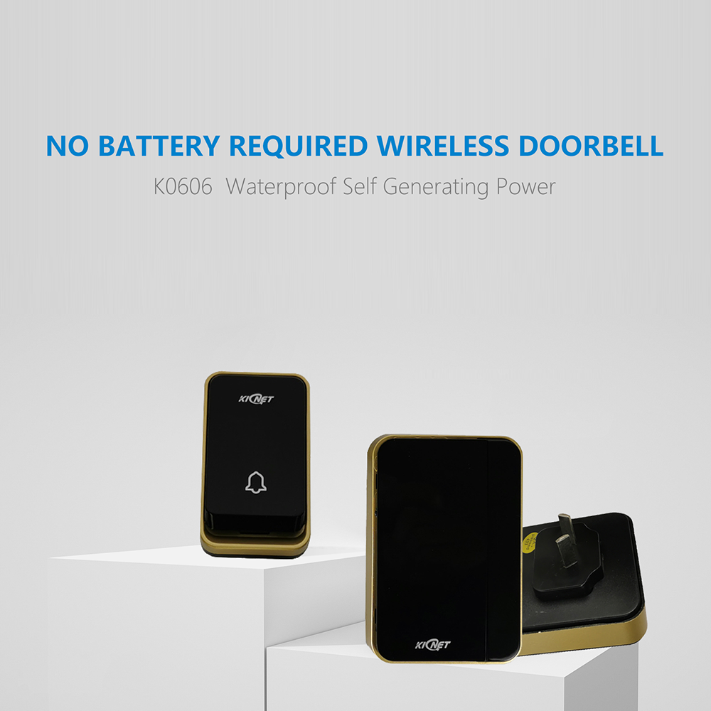 K0606 Waterproof Self Generating Power No Battery Required Wireless Doorbell
