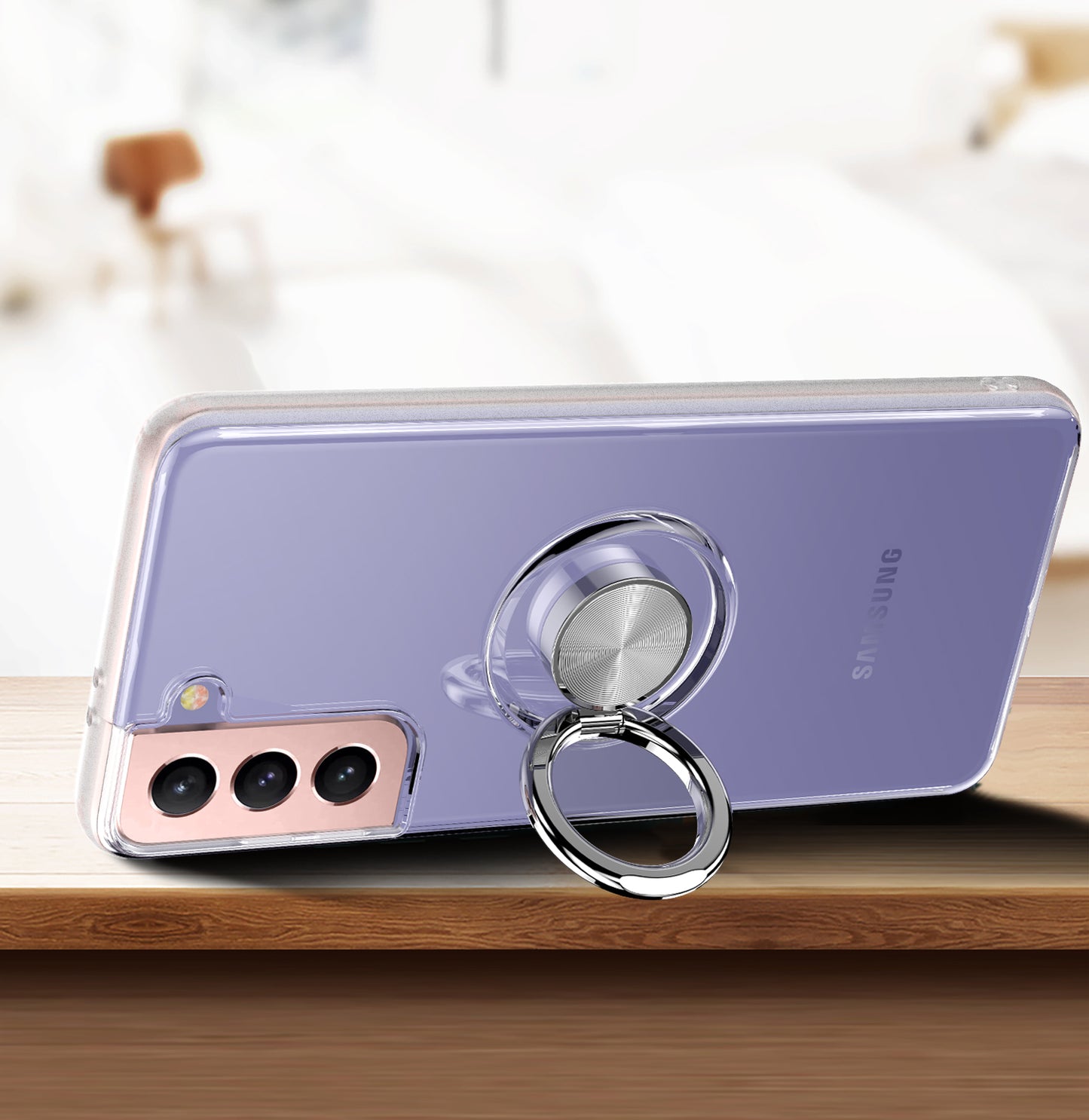 Finger Ring Rotatable Mobile Case for Samsung S21 Plus