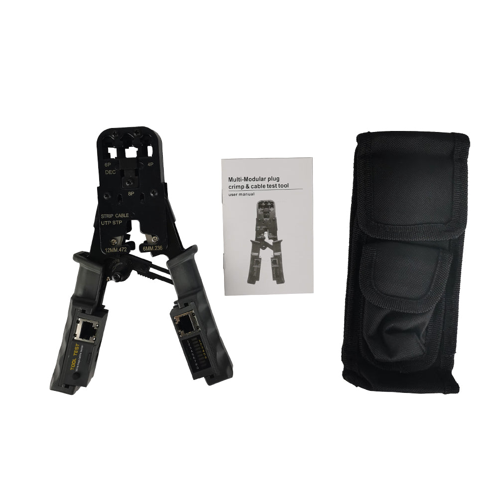 High Quality Professional Modular Plug Crimper Cable Tester Stripper cutter in one