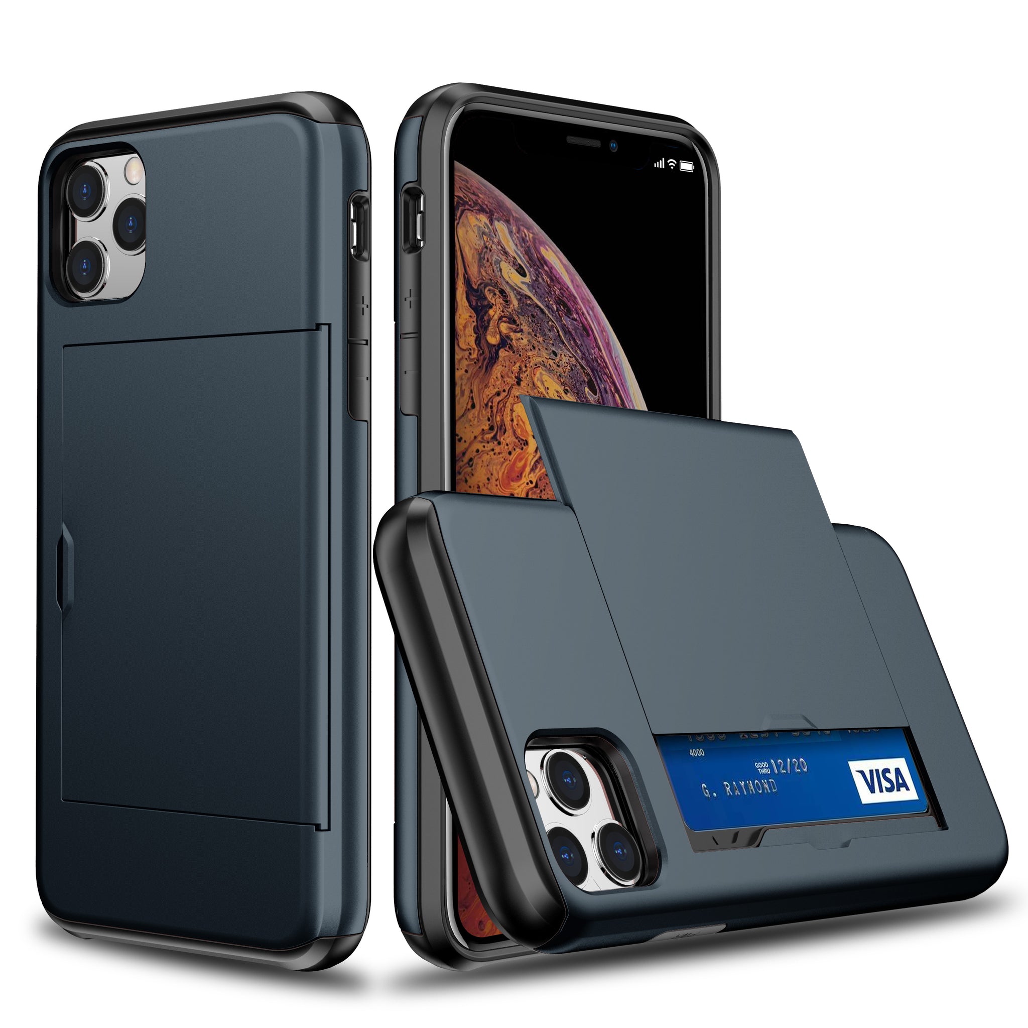 Shockproof Wallet Mobile Phone Case for iPhone11 ProMax
