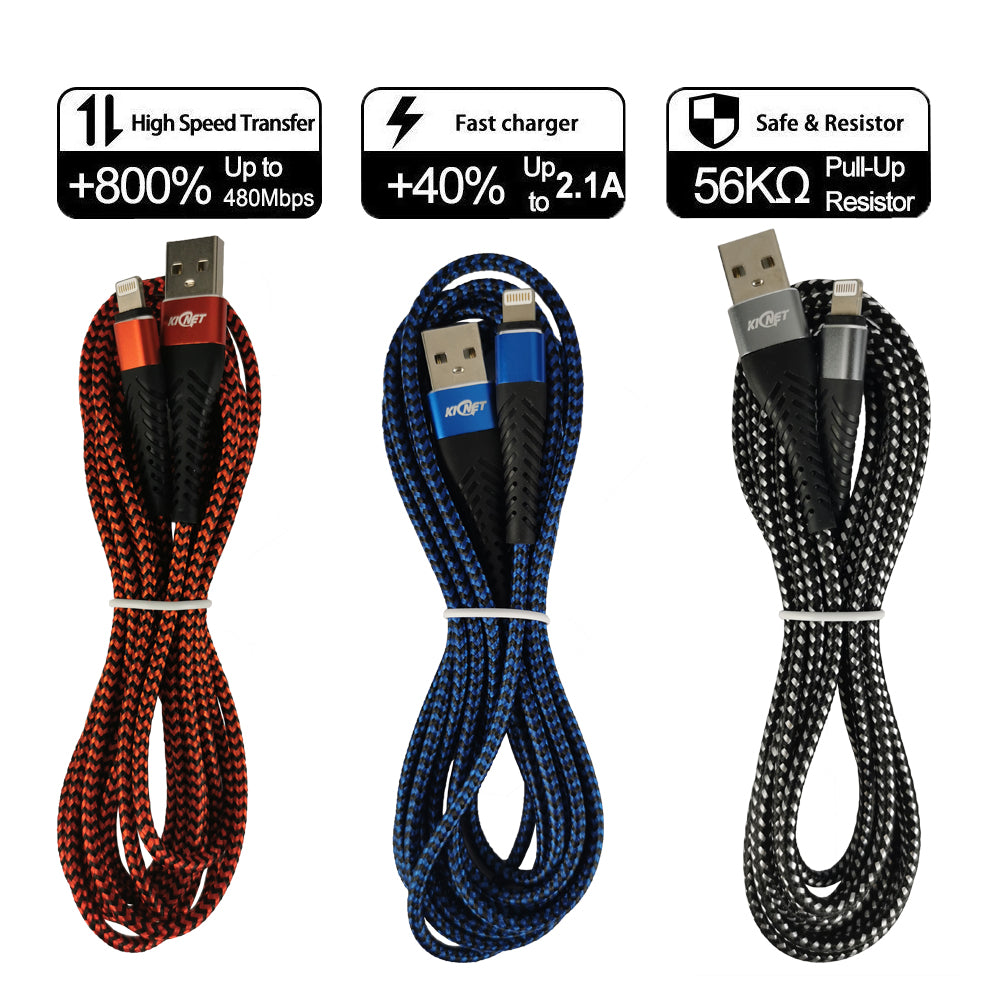 USB Durable nylon Mermaid Charger Cable For iphone ipad