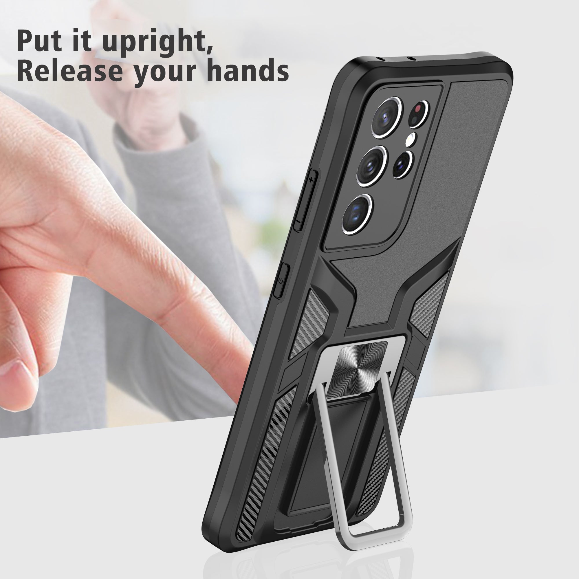 Magnetic Shockproof Heavy Duty Mobile Case  for Samsung Galaxy S21 Ultra