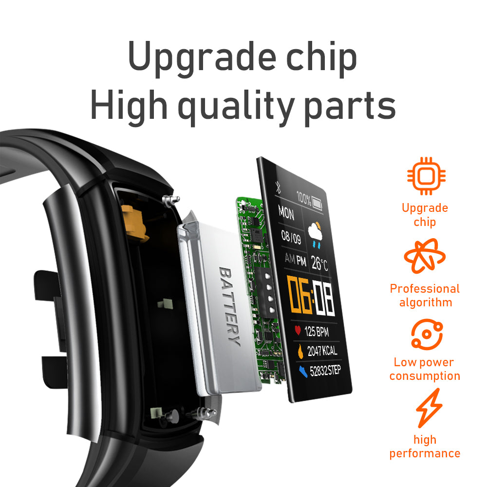C5S Smart Bracelet Bluetooth Waterproof Blood Pressure Heart Rate for IOS Android