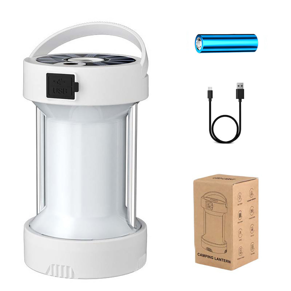 Solar Camping Light  USB Rechargeable Lamp Powerful Flashlight Tent Equipment Supplies Outdoor Portable Light