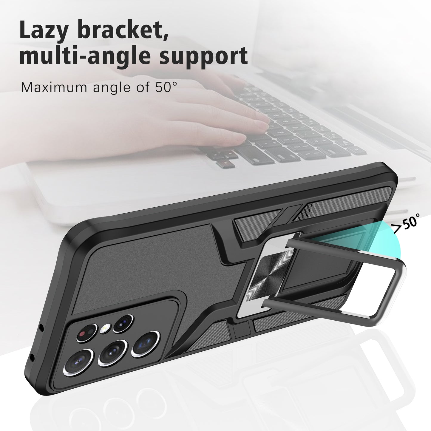 Magnetic Shockproof Heavy Duty Mobile Case for Samsung Galaxy S21 Ultra