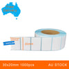 20 Rolls 30x20mm 1000pcs High Quality Direct Thermal Labels