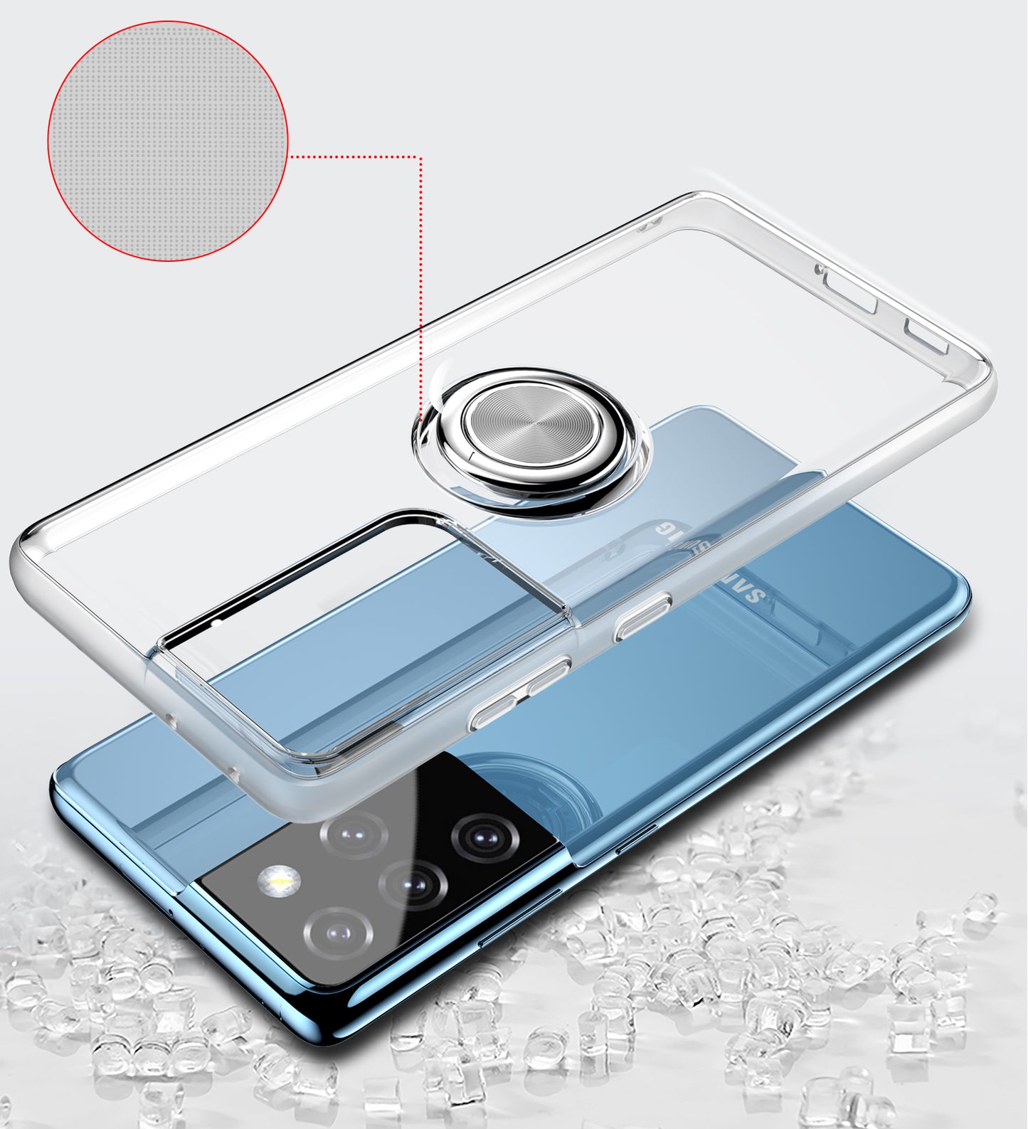 Finger Ring Rotatable Mobile Case for Samsung S21 Ultra
