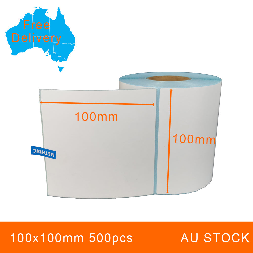 12 Rolls 100x100mm 500pcs High Quality Direct Thermal Labels