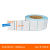 20 Rolls 30x20mm 1000pcs High Quality Direct Thermal Labels