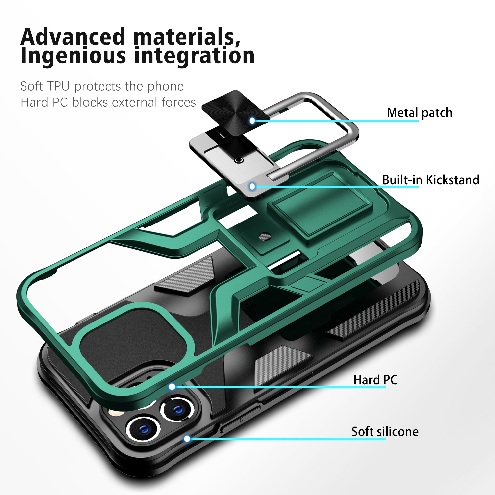Magnetic Shockproof Heavy Duty Mobile Case for iPhone12 ProMax