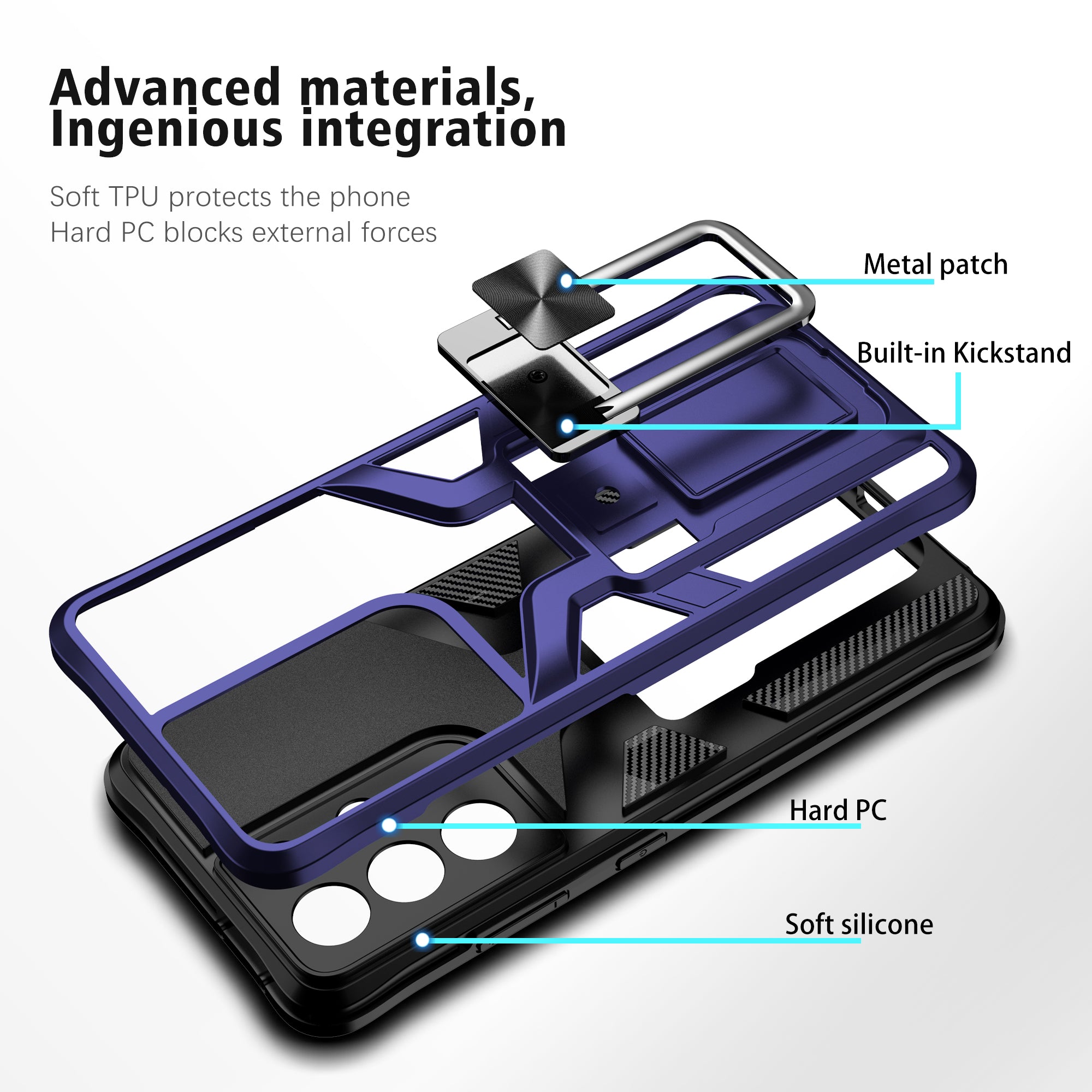 Magnetic Shockproof Heavy Duty Mobile Case  for Samsung Galaxy S21 Ultra