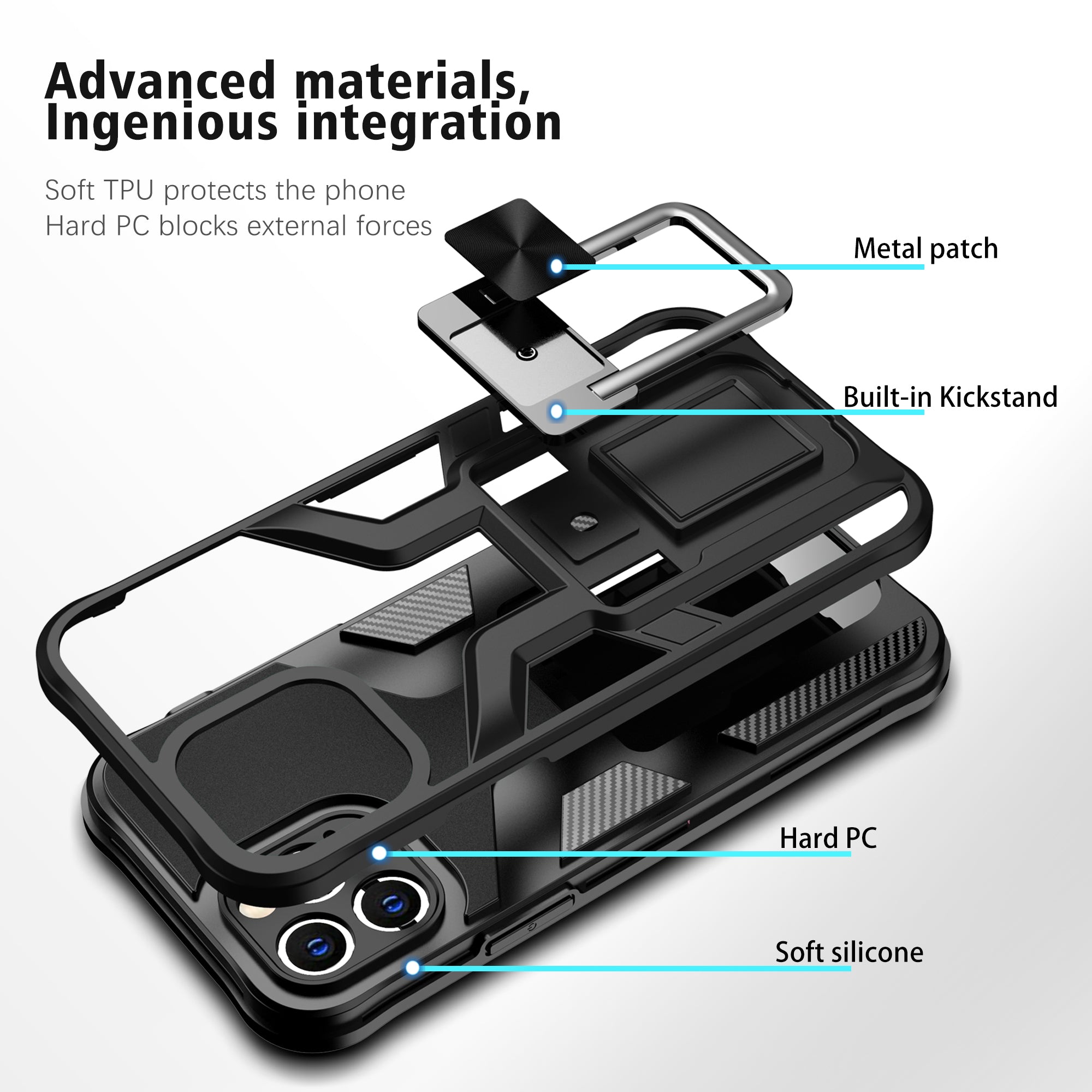 Magnetic Shockproof Heavy Duty Mobile Case for iPhone11 ProMax