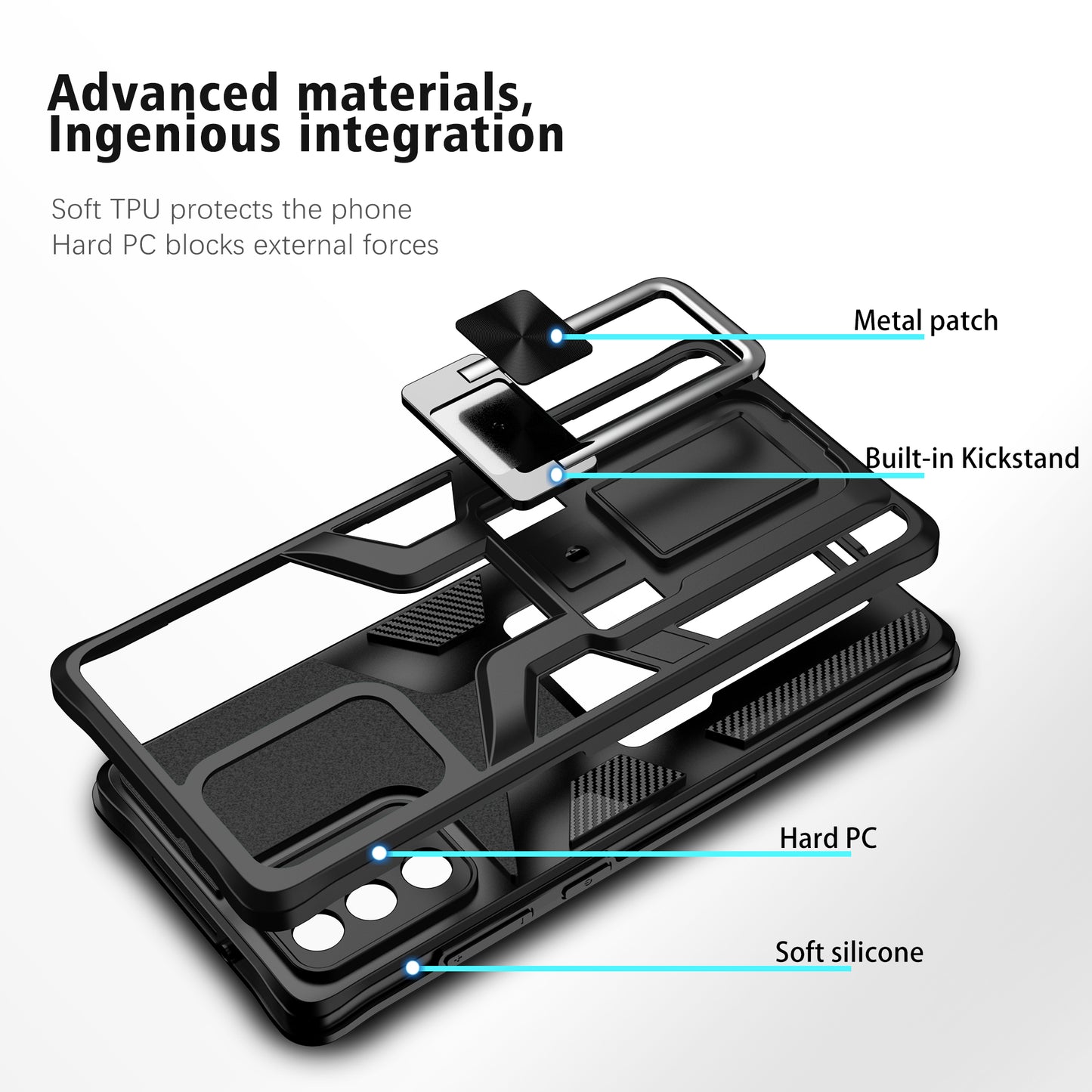 Magnetic Shockproof Heavy Duty Mobile Case for Samsung Galaxy Note20