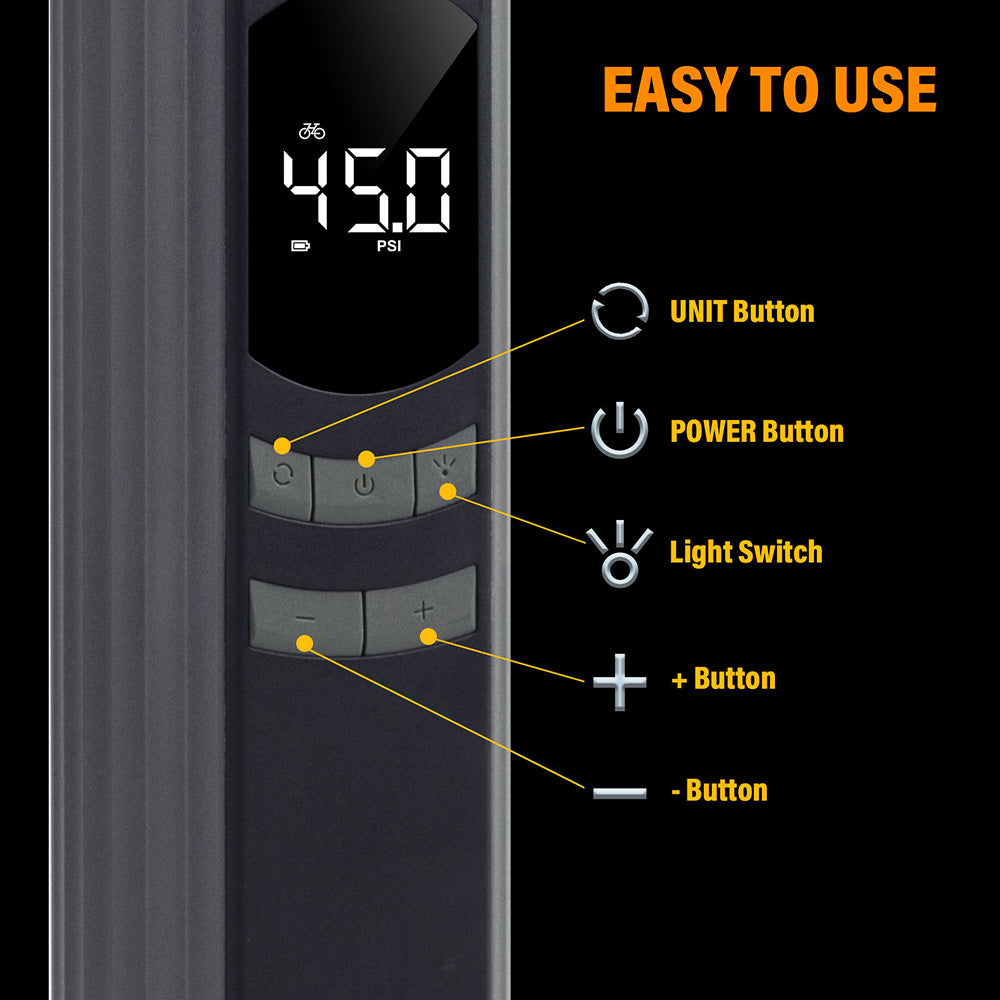 Wireless Electric Multi-function Portable Car Air Pump  Bicycle Tire Inflator