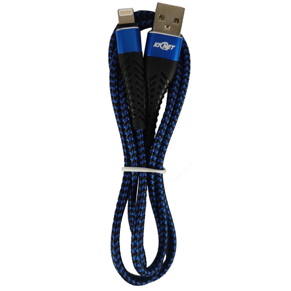 USB Durable nylon Mermaid Blue Black Charger Cable For iphone ipad