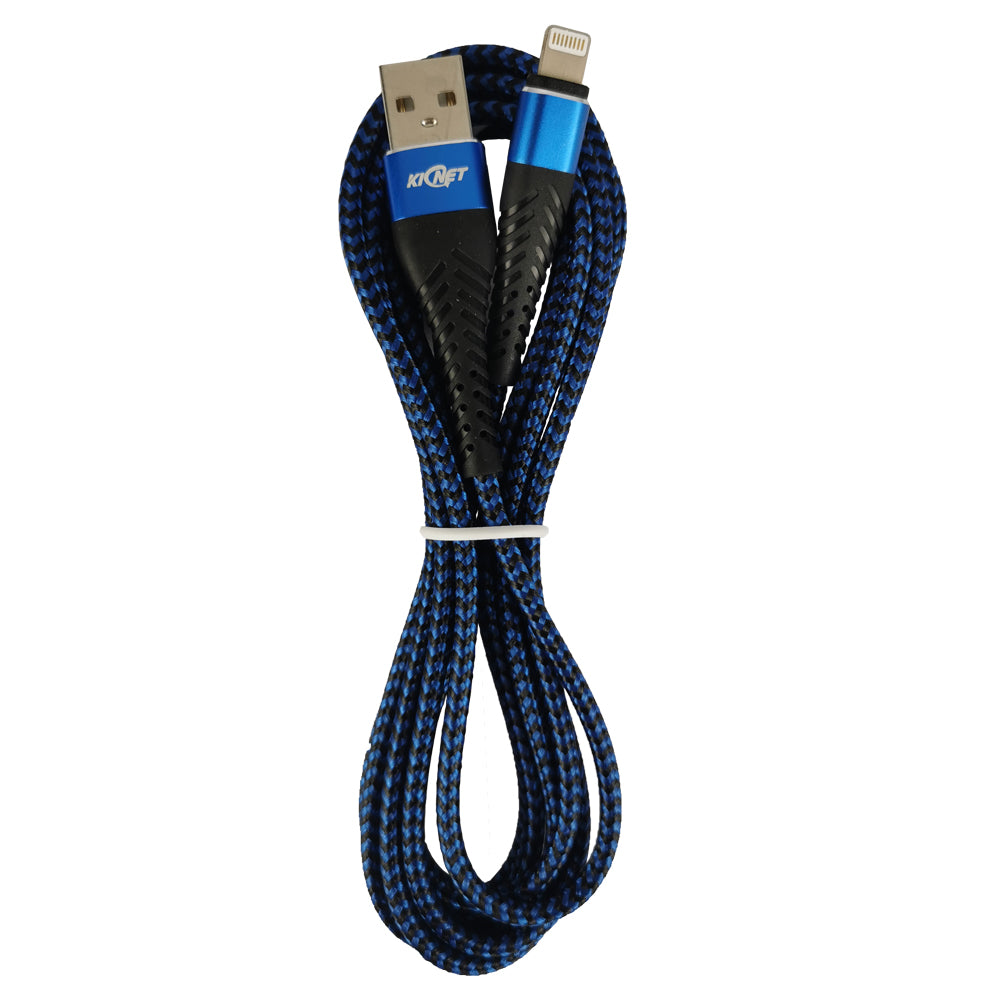USB Durable nylon Mermaid Blue Black Charger Cable For iphone ipad