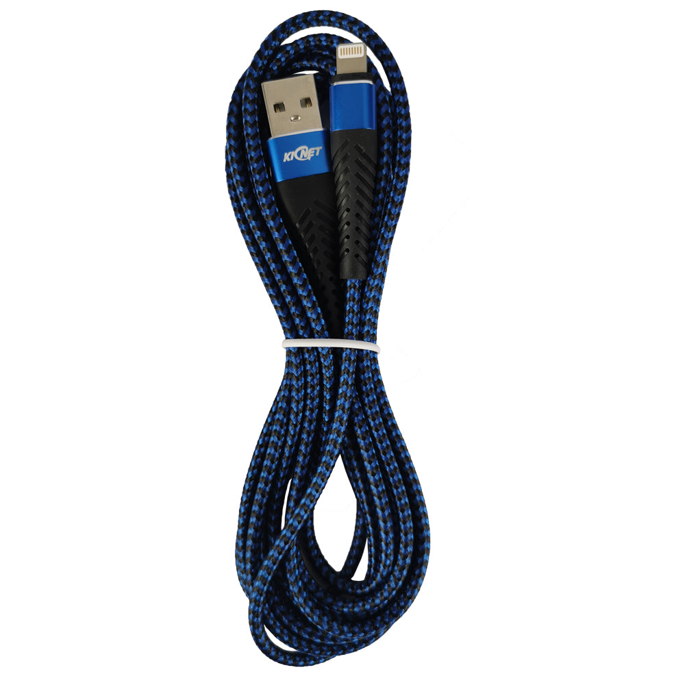 USB Durable nylon Mermaid Blue Black Charger Cable For iphone ipad