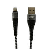 USB Durable nylon Mermaid Black White Charger Cable For iphone ipad